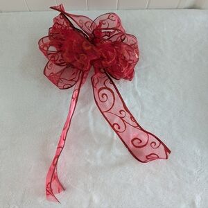 Elegant Red Ribbon Bow